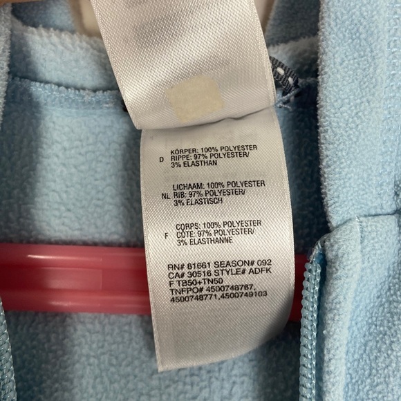 The North Face Girl's Large Blue Hooded Fleece Winter Jacket Gorpcore Casual - Picture 9 of 9